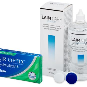 Air Optix plus HydraGlyde for Astigmatism (3 db lencse) + 400 ml Laim-Care ápolószer kép