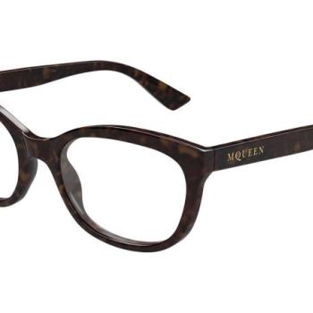 Alexander McQueen AM0569O 002 ONE SIZE (53) Havana Férfi Dioptriás szemüvegek kép
