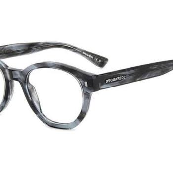 Dsquared2 D20131 2W8 ONE SIZE (50) Szürke Női Dioptriás szemüvegek kép