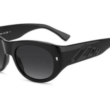 Dsquared2 ICON0028/S 807/9O ONE SIZE (55) Fekete Unisex Napszemüvegek kép