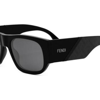 FENDI Diagonal Black Rectangular Sunglasses ONE SIZE (54) Fekete Női Napszemüvegek kép