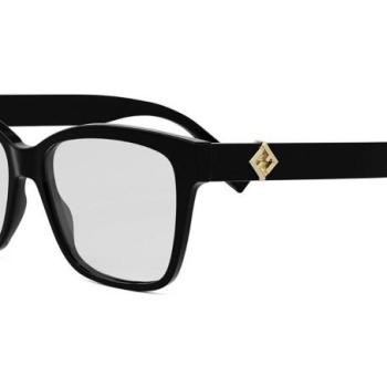 FENDI Diamonds Black Square Eyeglasses ONE SIZE (55) Fekete Férfi Dioptriás szemüvegek kép