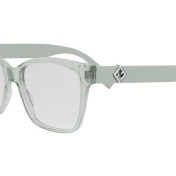 FENDI Diamonds Green Square Eyeglasses ONE SIZE (55) Zöld Férfi Dioptriás szemüvegek kép