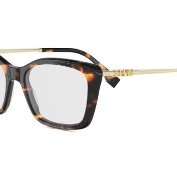 FENDI Fendigraphy Havana Rectangular Eyeglasses ONE SIZE (53) Havana Unisex Dioptriás szemüvegek kép