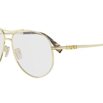 FENDI Fendigraphy Yellow Pilot Eyeglasses ONE SIZE (59) Arany Unisex Dioptriás szemüvegek kép