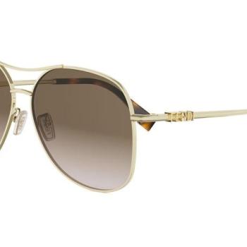 FENDI Fendigraphy Yellow Pilot Sunglasses ONE SIZE (61) Arany Unisex Napszemüvegek kép