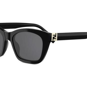 FENDI Forever Black Rectangular Sunglasses ONE SIZE (54) Fekete Unisex Napszemüvegek kép