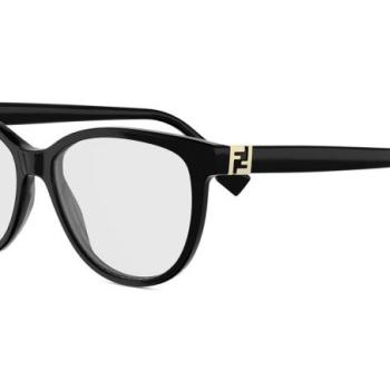 FENDI Forever Black Round Eyeglasses ONE SIZE (55) Fekete Unisex Dioptriás szemüvegek kép