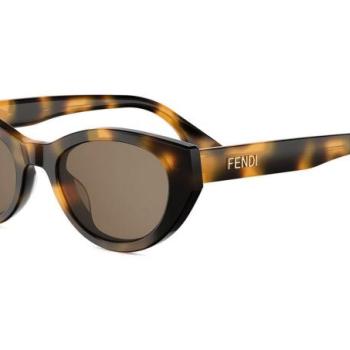 FENDI Lettering Havana Cat Eye Sunglasses ONE SIZE (51) Havana Unisex Napszemüvegek kép