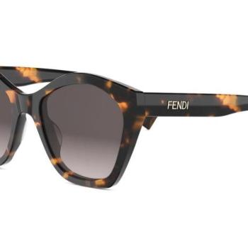 FENDI Lettering Havana Geometric Sunglasses ONE SIZE (54) Havana Férfi Napszemüvegek kép