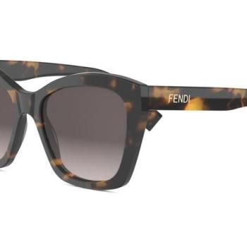 FENDI LETTERING Lettering Havana Square Sunglasses ONE SIZE (55) Havana Férfi Napszemüvegek kép