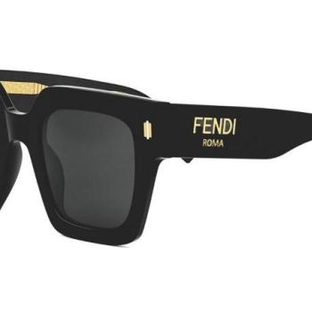FENDI Roma Black Square Sunglasses ONE SIZE (50) Fekete Férfi Napszemüvegek kép