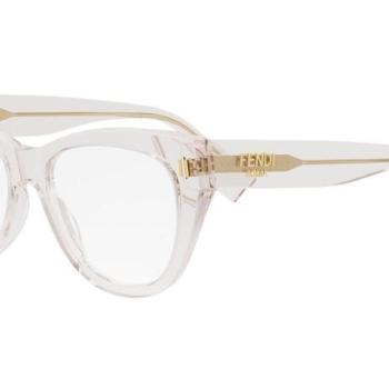 FENDI Roma Rose Round Eyeglasses ONE SIZE (53) Rózsaszín Férfi Dioptriás szemüvegek kép