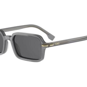 FENDI Selleria Grey Rectangular Sunglasses ONE SIZE (51) Szürke Férfi Napszemüvegek kép