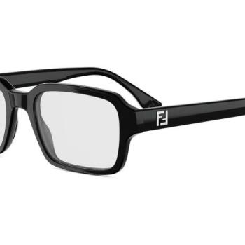 FENDI Squared Black Rectangular Eyeglasses ONE SIZE (53) Fekete Női Dioptriás szemüvegek kép