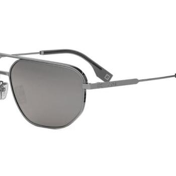 FENDI Travel Silver Rectangular Sunglasses ONE SIZE (61) Ezüst Női Napszemüvegek kép