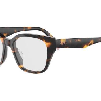 FENDI Way Havana Geometric Eyeglasses ONE SIZE (52) Havana Férfi Dioptriás szemüvegek kép