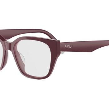 FENDI Way Red Geometric Eyeglasses ONE SIZE (52) Vörös Férfi Dioptriás szemüvegek kép