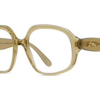 Loewe Curvy Green Geometric Eyeglasses ONE SIZE (52) Barna Férfi Dioptriás szemüvegek kép