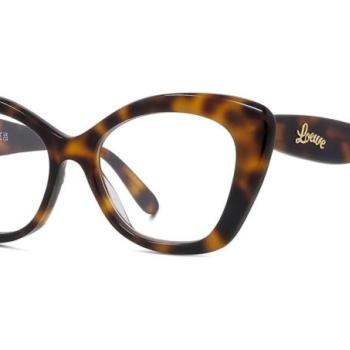 Loewe Curvy Havana Butterfly Eyeglasses ONE SIZE (52) Havana Férfi Dioptriás szemüvegek kép