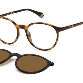 Polaroid PLD6137/CS 086/SP Polarized ONE SIZE (52) Havana Unisex Dioptriás szemüvegek kép