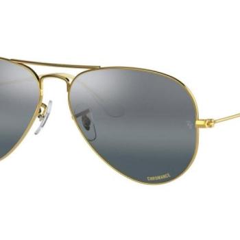 Ray-Ban Aviator Chromance Collection RB3025 9196G6 Polarized M (58) Arany Unisex Napszemüvegek kép