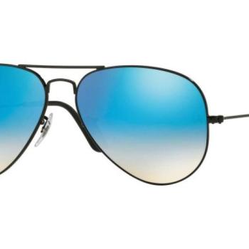 Ray-Ban Aviator Flash Lenses Gradient RB3025 002/4O L (62) Fekete Unisex Napszemüvegek kép