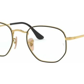 Ray-Ban Hexagonal RX6448 2991 L (54) Fekete Unisex Dioptriás szemüvegek kép