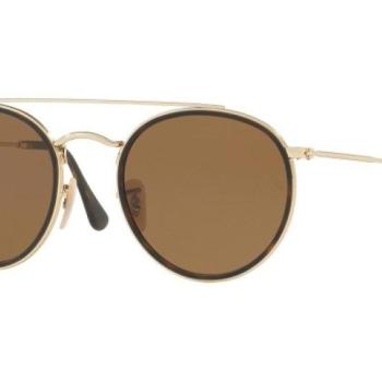 Ray-Ban Round Double Bridge RB3647N 001/57 Polarized ONE SIZE (51) Havana Unisex Napszemüvegek kép