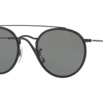 Ray-Ban Round Double Bridge RB3647N 002/58 Polarized ONE SIZE (51) Fekete Unisex Napszemüvegek kép