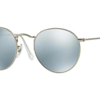 Ray-Ban Round Flash Lenses RB3447 019/30 M (50) Ezüst Unisex Napszemüvegek kép