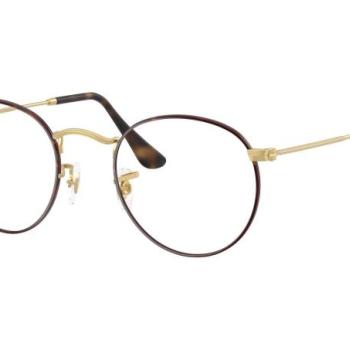 Ray-Ban Round Metal Classic RX3447V 3188 M (50) Havana Unisex Dioptriás szemüvegek kép