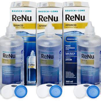 ReNu Advanced kontaktlencse folyadék 3x 360 ml kép