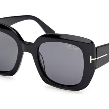 Tom Ford Carla-02 FT1220 01D Polarized ONE SIZE (52) Fekete Férfi Napszemüvegek kép
